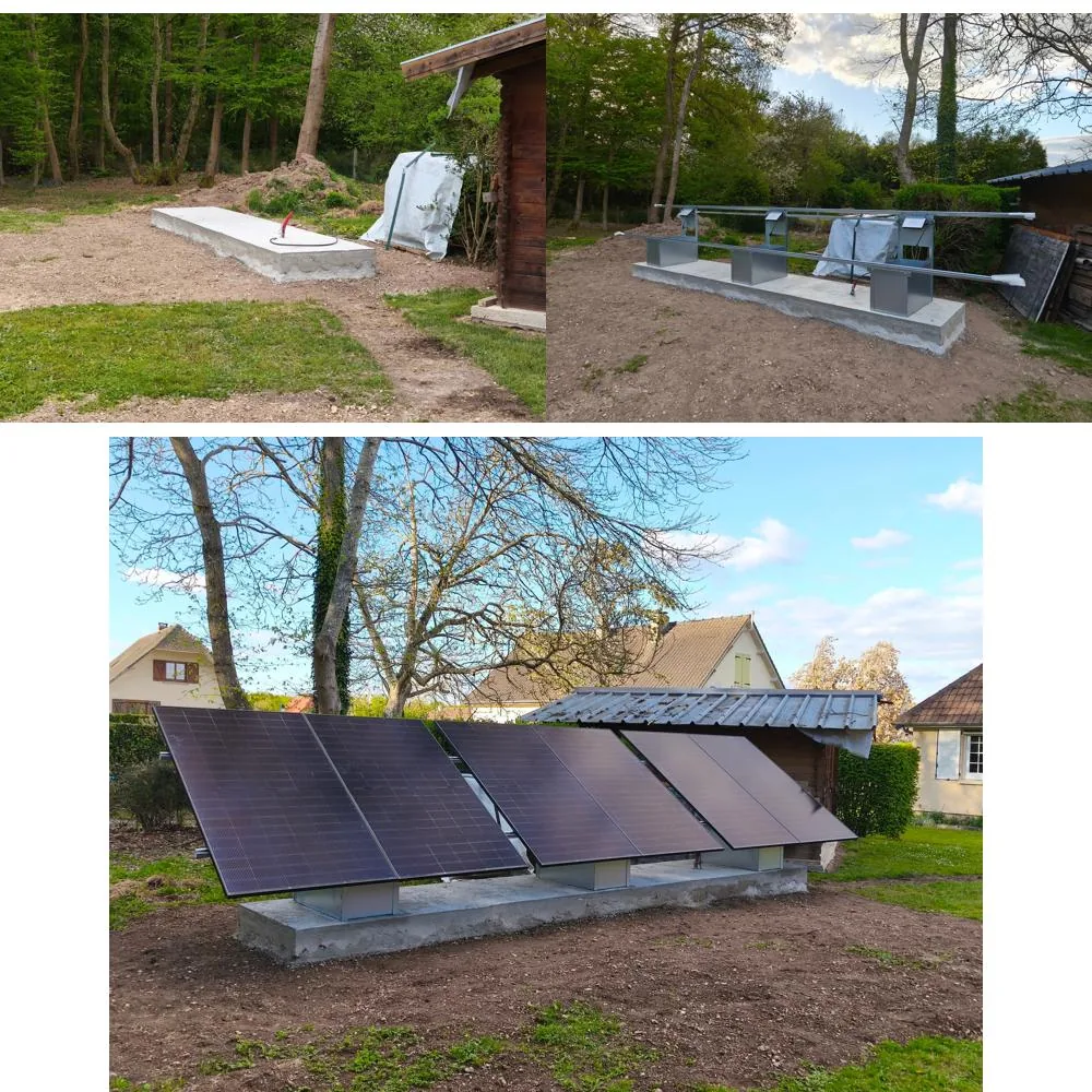 Installation de panneaux solaires photovoltaïques au sol à Incheville