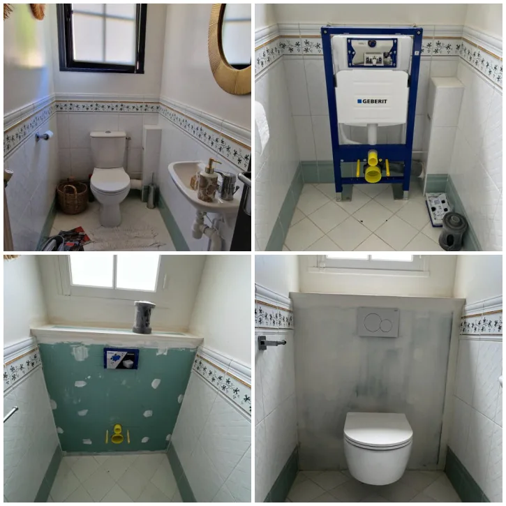 Installation WC suspendu GEBERIT à Mers-les-Bains