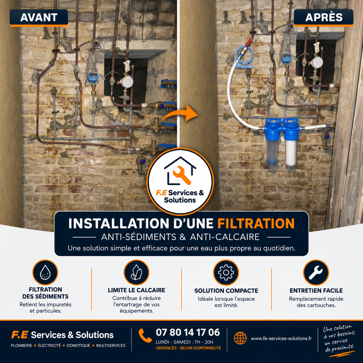 Installation d’une filtration anti-sédiments et anti-calcaire à Mers-les-Bains