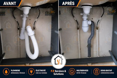 Remplacement d'un siphon de lavabo à Eu