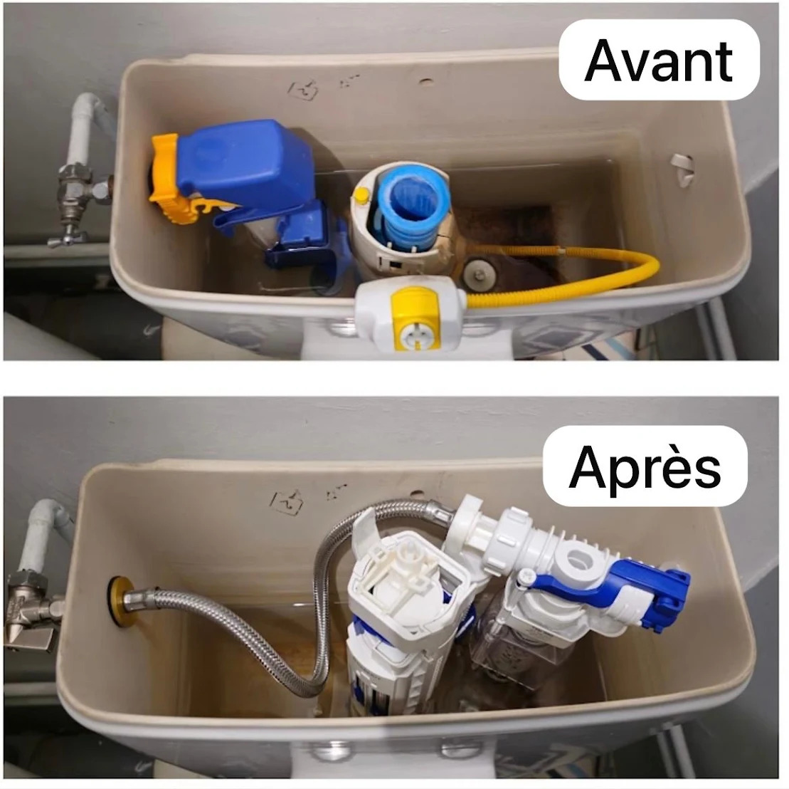 Remplacement d'un mécanisme de flotteur de WC à Mers les bains